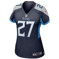 Eddie George Tennessee Titans Women's Game Retired Player Jersey Navy