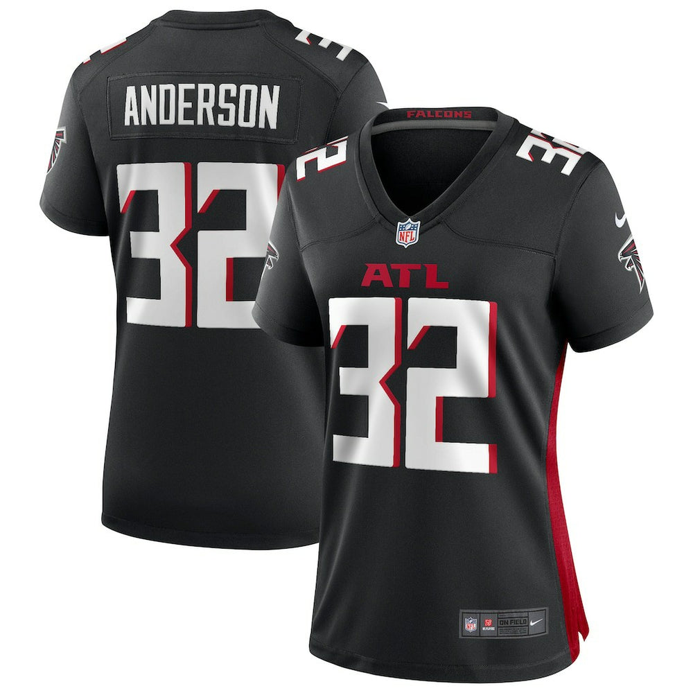 NFL Jamal Anderson Atlanta Falcons Women's Game Retired Player Jersey - Black