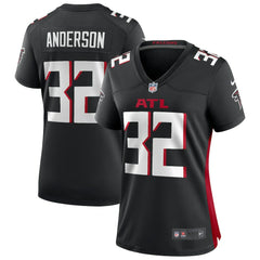 NFL Jamal Anderson Atlanta Falcons Women's Game Retired Player Jersey - Black