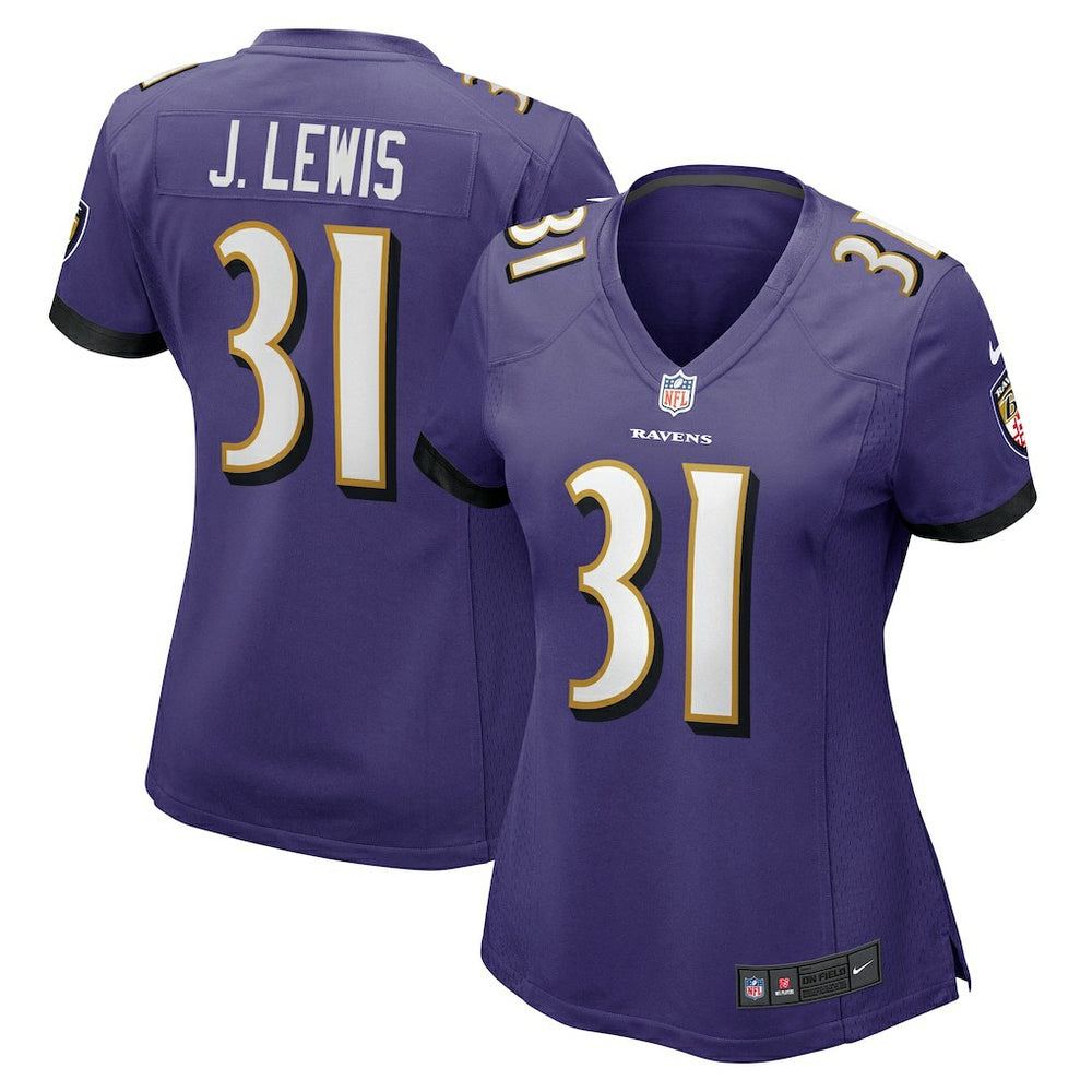 NFL Jamal Lewis Baltimore Ravens Women's Game Retired Player Jersey - Purple