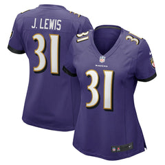 NFL Jamal Lewis Baltimore Ravens Women's Game Retired Player Jersey - Purple