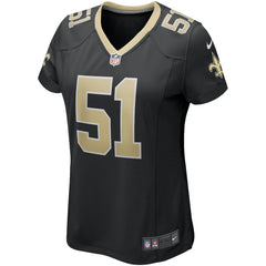 NFL Jonathan Vilma New Orleans Saints Women's Game Retired Player Jersey - Black
