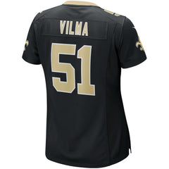 NFL Jonathan Vilma New Orleans Saints Women's Game Retired Player Jersey - Black