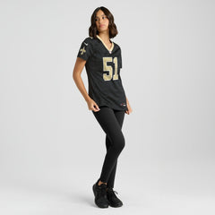 NFL Jonathan Vilma New Orleans Saints Women's Game Retired Player Jersey - Black