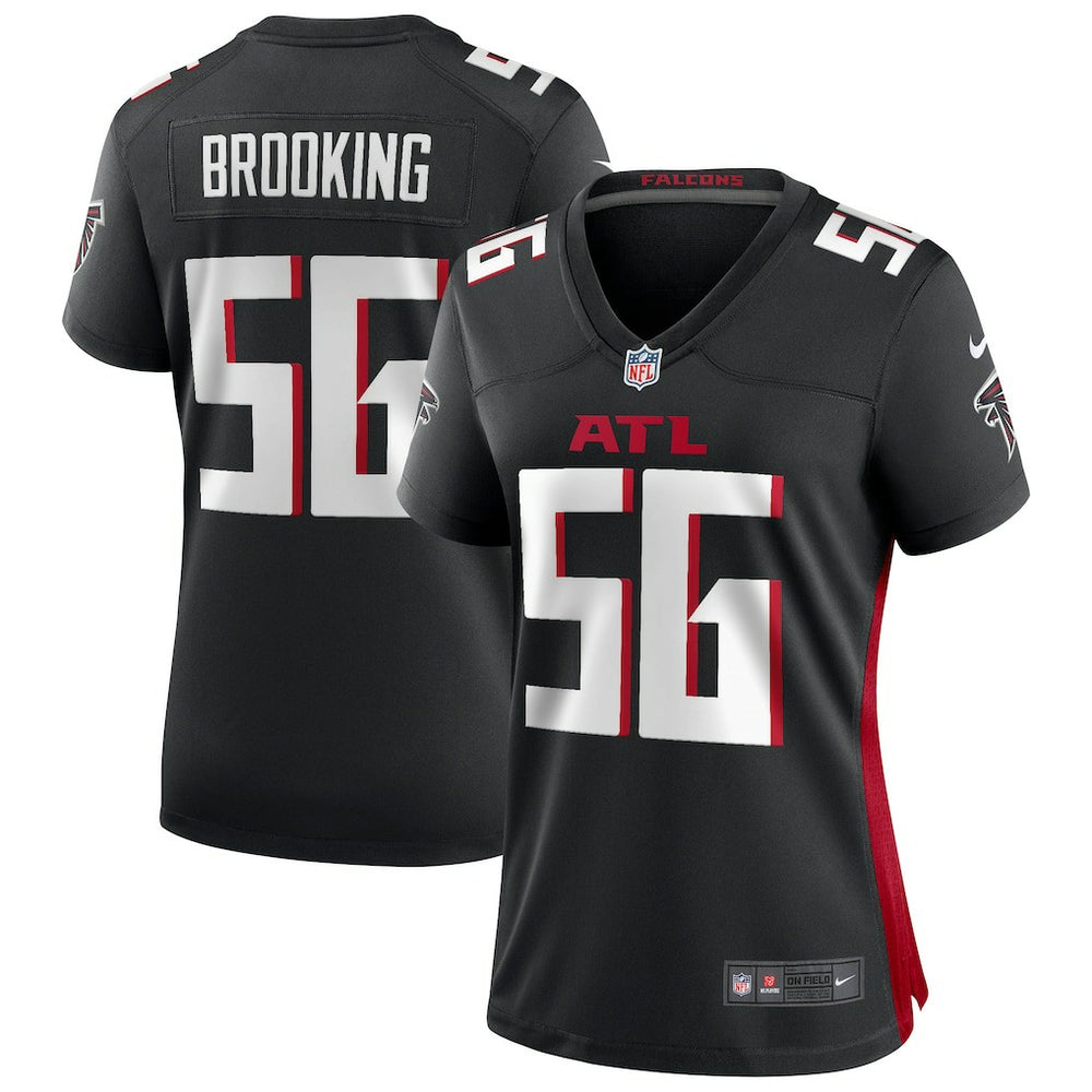 NFL Keith Brooking Atlanta Falcons Women's Game Retired Player Jersey - Black
