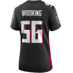 NFL Keith Brooking Atlanta Falcons Women's Game Retired Player Jersey - Black