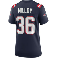 NFL Lawyer Milloy New England Patriots Women's Game Retired Player Jersey - Navy