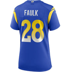 NFL Marshall Faulk Los Angeles Rams Women's Game Retired Player Jersey - Royal