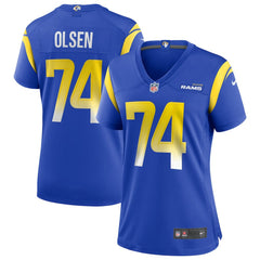 NFL Merlin Olsen Los Angeles Rams Women's Game Retired Player Jersey - Royal