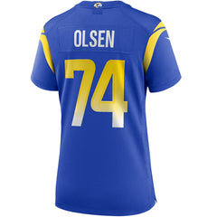 NFL Merlin Olsen Los Angeles Rams Women's Game Retired Player Jersey - Royal