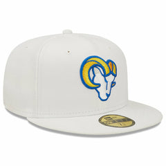 Los Angeles Rams New Era Omaha Ram Head 59FIFTY Fitted Hat White