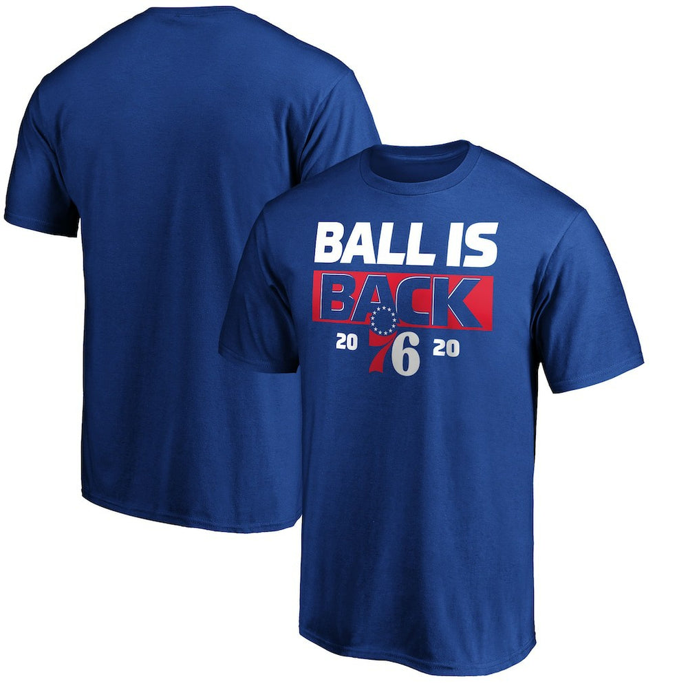 Philadelphia 76ers Ball Is Back T-Shirt Royal