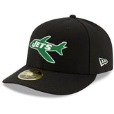 New York Jets New Era Omaha Throwback Low Profile 59FIFTY Fitted Hat Black