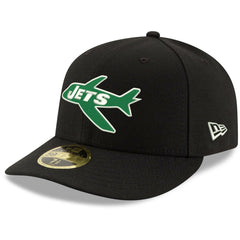 New York Jets New Era Omaha Throwback Low Profile 59FIFTY Fitted Hat Black