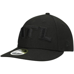 Atlanta Falcons New Era Alternate Logo Black on Black Low Profile 59FIFTY II Fitted Hat Black