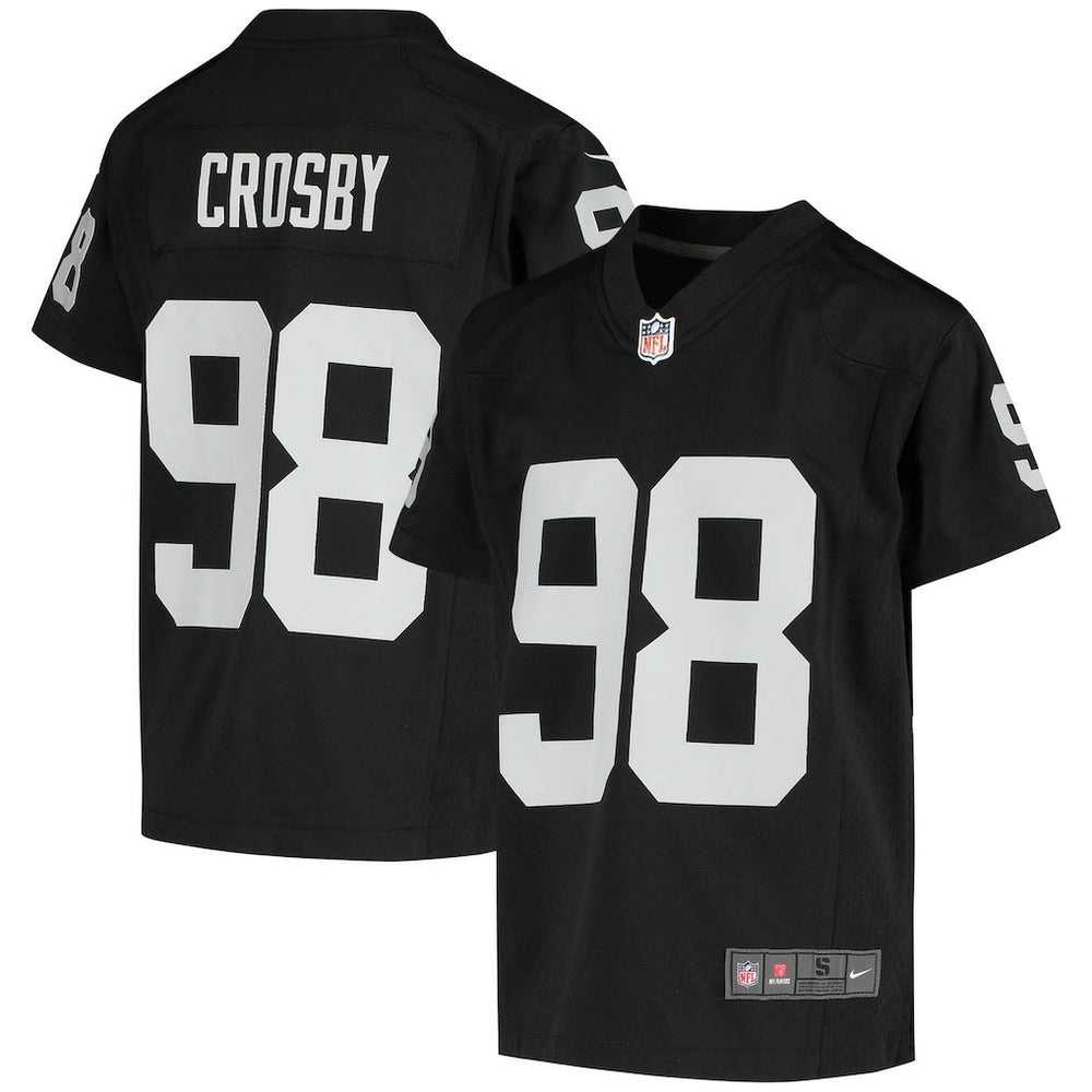 Maxx Crosby Las Vegas Raiders Youth Game Jersey Black