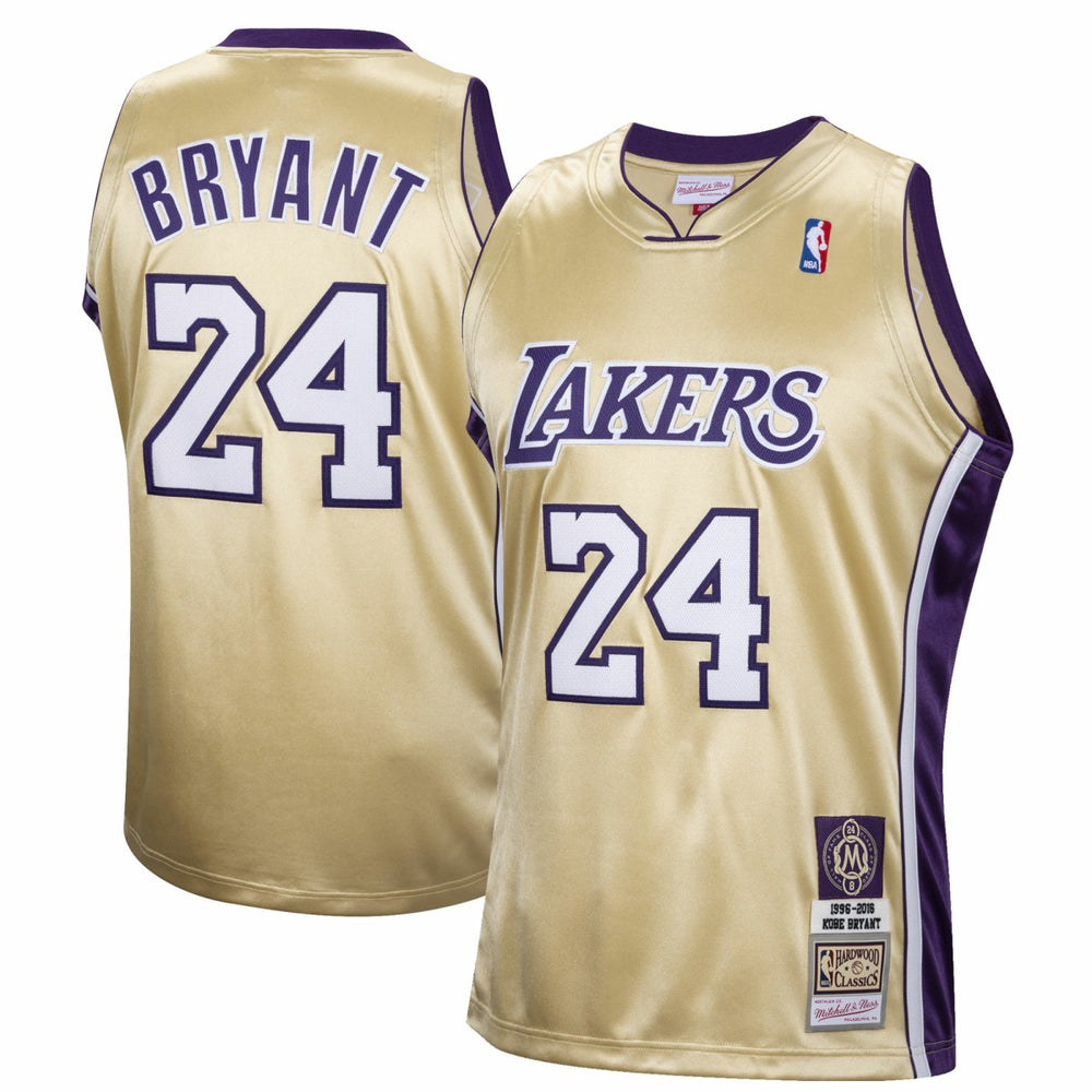 Kobe Bryant Los Angeles Lakers Hall of Fame Class of 2020 #24 Authentic Hardwood Classics Jersey Gold