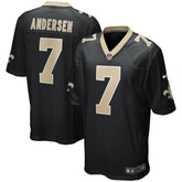 Morten Andersen New Orleans Saints Game Retired Player Jersey Black