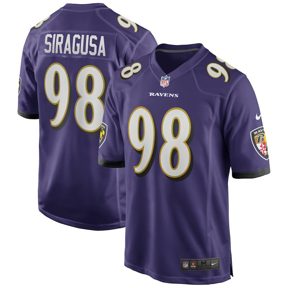 NFL Tony Siragusa Baltimore Ravens Game Retired Player Jersey - Purple