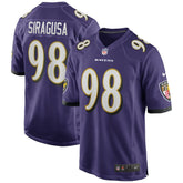 Tony Siragusa Baltimore Ravens Game Retired Player Jersey Purple