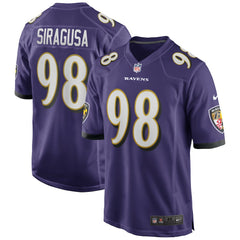 NFL Tony Siragusa Baltimore Ravens Game Retired Player Jersey - Purple
