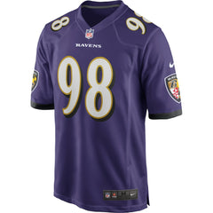 NFL Tony Siragusa Baltimore Ravens Game Retired Player Jersey - Purple