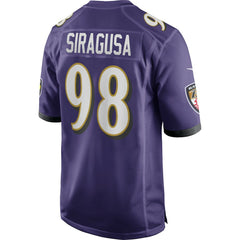 NFL Tony Siragusa Baltimore Ravens Game Retired Player Jersey - Purple
