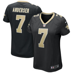 NFL Morten Andersen New Orleans Saints Women's Game Retired Player Jersey - Black