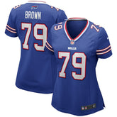 NFL Ruben Brown Buffalo Bills Women's Game Retired Player Jersey - Royal