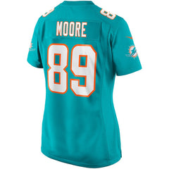 NFL Nat Moore Miami Dolphins Women's Game Retired Player Jersey - Aqua