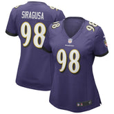 NFL Tony Siragusa Baltimore Ravens Women's Game Retired Player Jersey - Purple