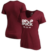NHL Colorado Avalanche Women's Drop the Puck V-Neck T-Shirt - Garnet