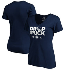 NHL Winnipeg Jets Women's Drop the Puck V-Neck T-Shirt - Navy
