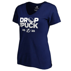 NHL Tampa Bay Lightning Women's Drop the Puck V-Neck T-Shirt - Royal