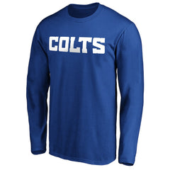 Indianapolis Colts #1 Dad Long Sleeve Team Logo T-Shirt Royal