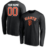 San Francisco Giants Personalized Winning Streak Name & Number Long Sleeve T-Shirt - Black T-shirts
