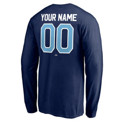 Tampa Bay Rays Personalized Winning Streak Name & Number Long Sleeve T-Shirt - Navy T-shirts