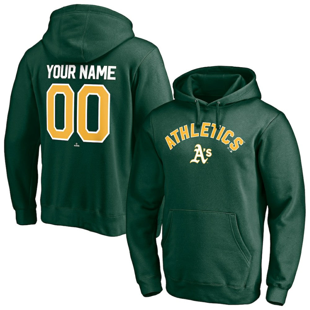 Athletics Personalized Winning Streak Name & Number Pullover Hoodie - Green Hoodies