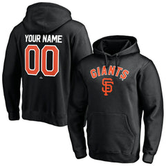 San Francisco Giants Personalized Winning Streak Name & Number Pullover Hoodie - Black Hoodies