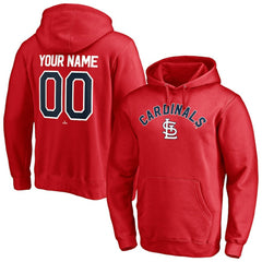 St. Louis Cardinals Personalized Winning Streak Name & Number Pullover Hoodie - Red Hoodies