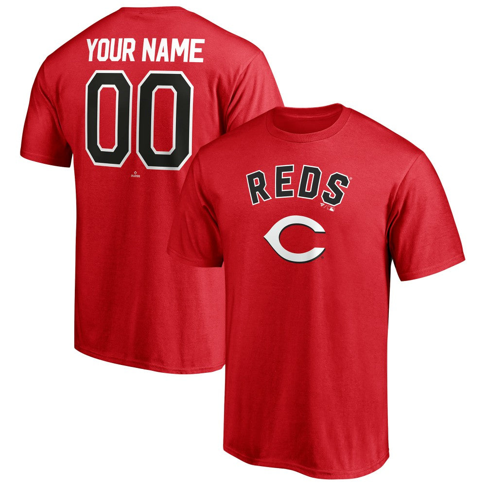Cincinnati Reds Personalized Team Winning Streak Name & Number T-Shirt - Red T-shirts