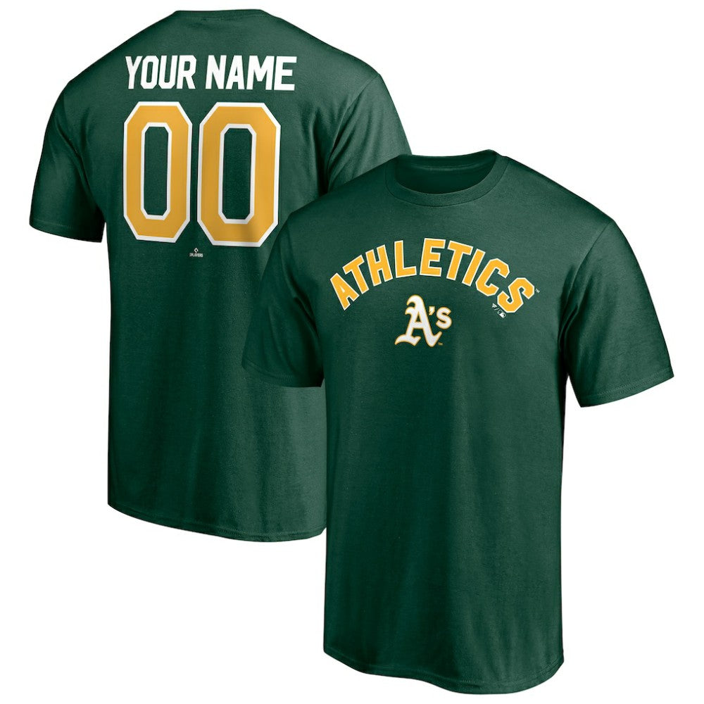 Athletics Personalized Team Winning Streak Name & Number T-Shirt - Green T-shirts