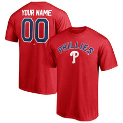 Philadelphia Phillies Personalized Team Winning Streak Name & Number T-Shirt - Red T-shirts