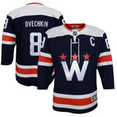 NHL Alexander Ovechkin Washington Capitals Youth 2020/21 Alternate Premier Player Jersey - Navy