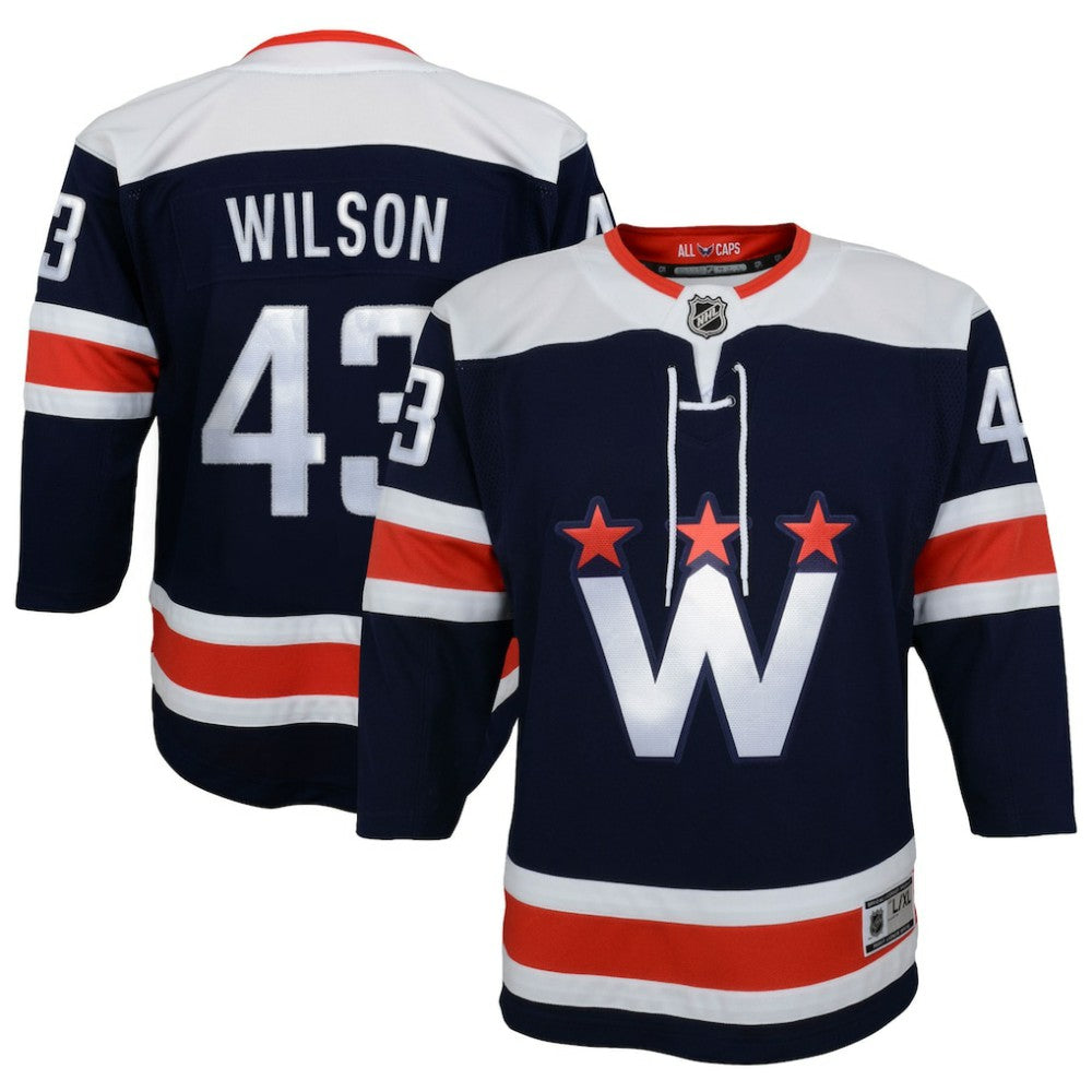 NHL Tom Wilson Washington Capitals Youth 2020/21 Alternate Premier Player Jersey - Navy