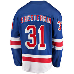 NHL Igor Shesterkin New York Rangers Fanatics Home Breakaway Player Jersey - Blue