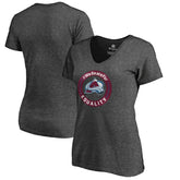 NHL Colorado Avalanche Women's #WeSkateFor V-Neck T-Shirt - Heather Gray