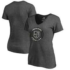 NHL Los Angeles Kings Women's #WeSkateFor V-Neck T-Shirt - Heather Gray