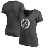 NHL Tampa Bay Lightning Women's #WeSkateFor V-Neck T-Shirt - Heather Gray