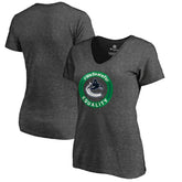 NHL Vancouver Canucks Women's #WeSkateFor V-Neck T-Shirt - Heather Gray